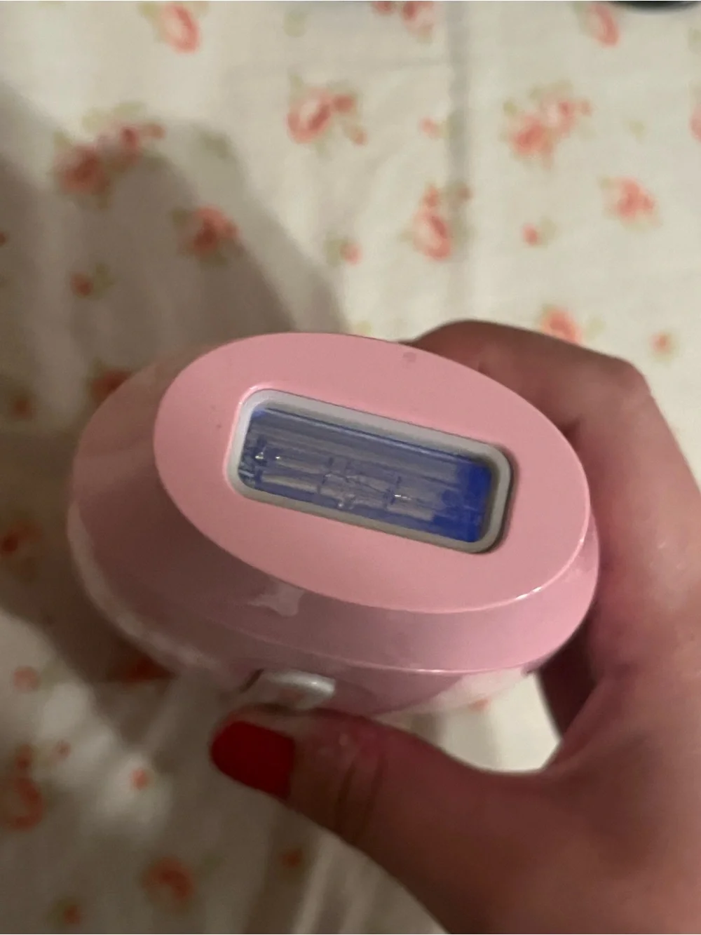 Pink IPL Hair Removal Device with Black Safety Glasses